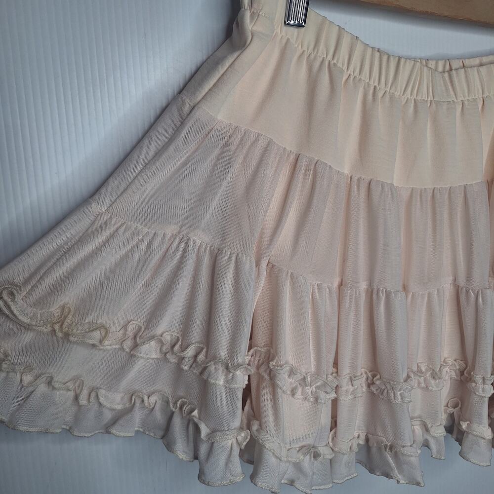 West of Melrose Ruffle Ballet Blush Pink Tulle Tutu Mini Skirt S Balletcore